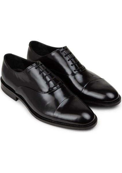 Erkek Siyah Hakiki Deri Klasik Ayakkabı - 01026MSYHM07 fırsatları