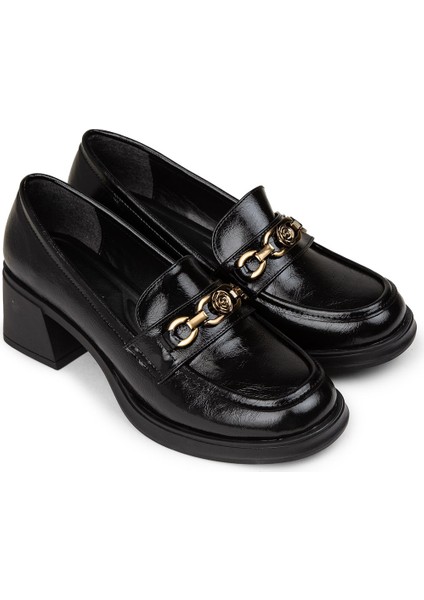 Kadın Rugan Siyah Tokalı Topuklu Ayakkabı - K1464ZSYHC01 modelleri