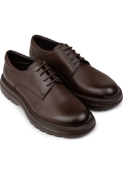 Erkek Kahverengi Hakiki Deri Günlük Ayakkabı - 01934MKHVE05 fırsatları