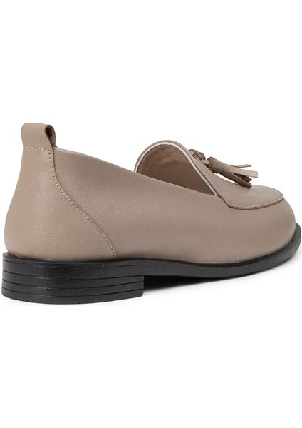 Kadın Bej Hakiki Deri Püsküllü Loafer - R2504ZBEJC01 fiyatları
