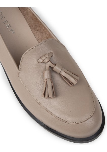 Kadın Bej Hakiki Deri Püsküllü Loafer - R2504ZBEJC01 indirimleri