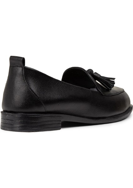 Kadın Siyah Hakiki Deri Püsküllü Loafer - R2504ZSYHC01 fiyatları