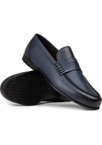 Erkek Hakiki Deri Lacivert Makosen - 01538MLCVC03 fiyatları