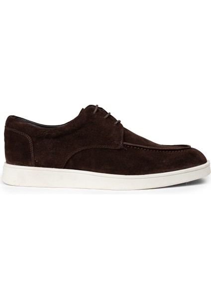 Erkek Hakiki Süet Kahverengi Günlük Ayakkabı - 01996MKHVC01