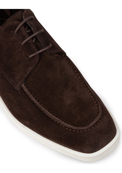 Erkek Hakiki Süet Kahverengi Günlük Ayakkabı - 01996MKHVC01 indirimleri