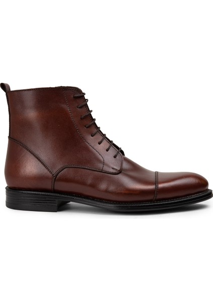 Erkek Hakiki Deri Bakır Rengi Fermuarlı Bot - 01974MBKRC02