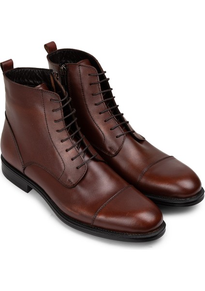 Erkek Hakiki Deri Bakır Rengi Fermuarlı Bot - 01974MBKRC02 fiyatları