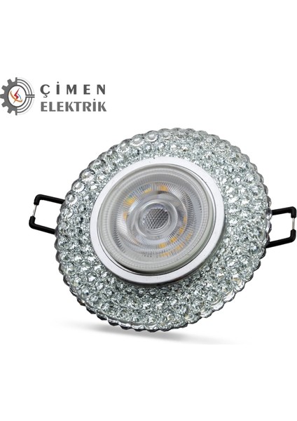 Noas YL65 1747 Nilus LED Çerçeveli 4000K Yuvarlak Kristal Cam Spot Kasa - Priz ve Anahtar Için Uyumlu Çerçeve fiyatları