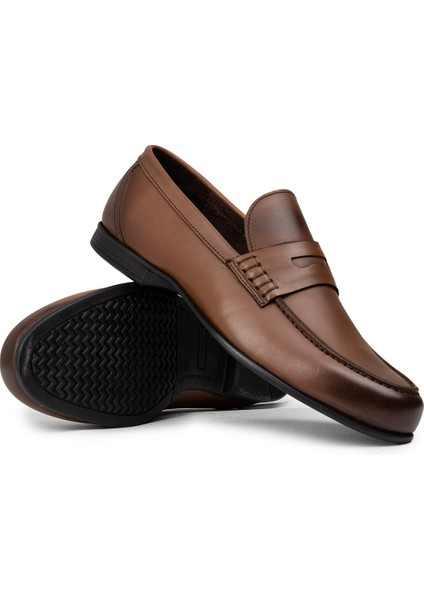 Erkek Taba Rengi Hakiki Deri Makosen - 01538MTBAC02 fiyatları