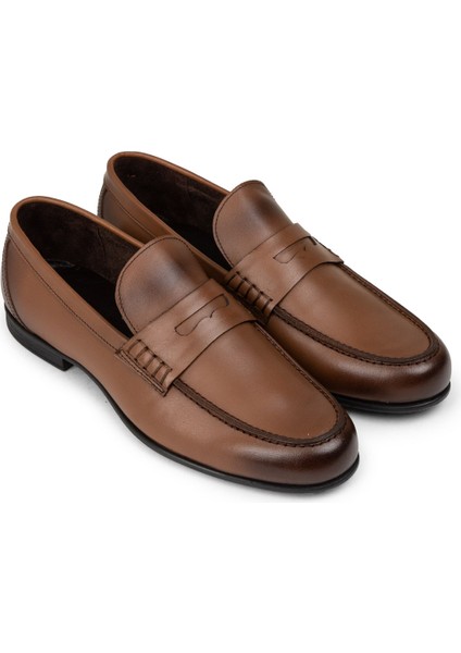 Erkek Taba Rengi Hakiki Deri Makosen - 01538MTBAC02 fırsatları