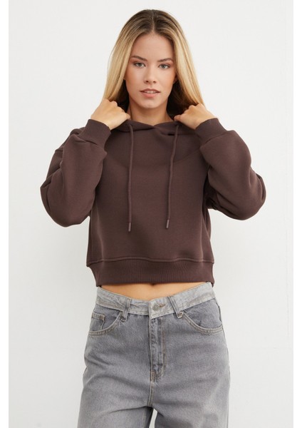 3 Iplik Basic Kapüşonlu Sweatshirt fırsatları