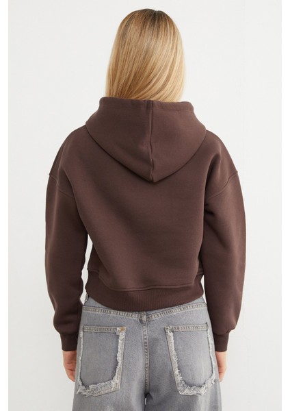 3 Iplik Basic Kapüşonlu Sweatshirt