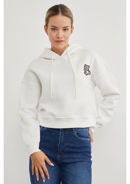 3 Iplik Ayıcık Nakışlı Kapüşonlu Sweatshirt fırsatları