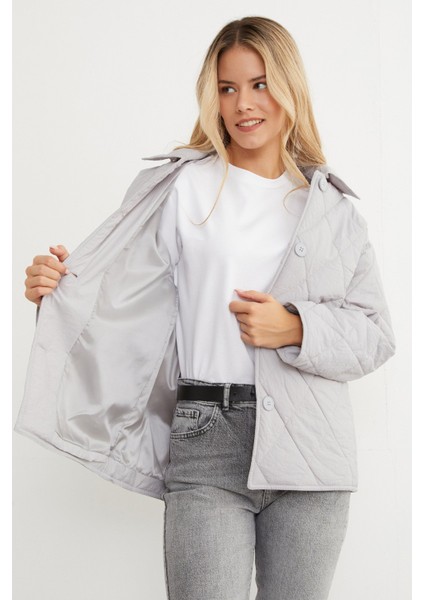 Kapitone Desenli Oversize Düğmeli Mont fırsatları