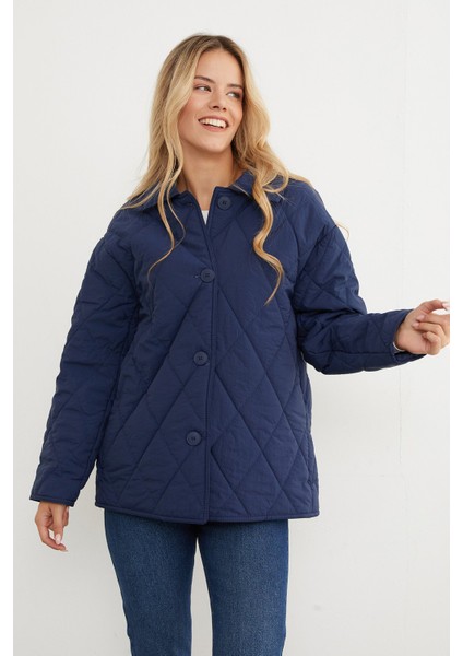 Kapitone Desenli Oversize Düğmeli Mont indirimleri