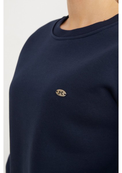 3 Iplik Metal Aksesuar Detaylı Sweatshirt indirimleri