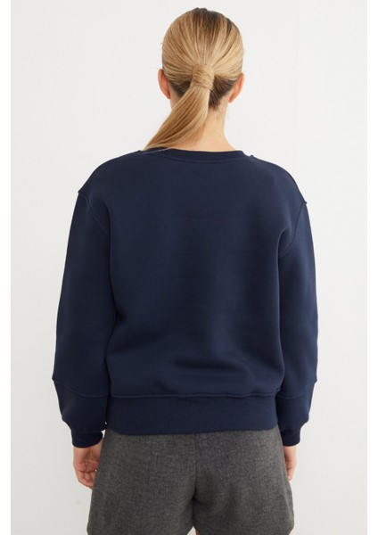 3 Iplik Metal Aksesuar Detaylı Sweatshirt