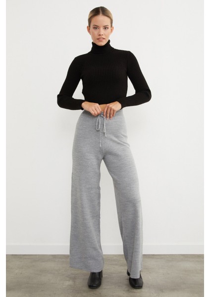 Beli Lastikli Palazzo Triko Pantolon modelleri