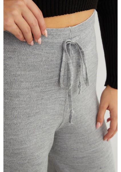 Beli Lastikli Palazzo Triko Pantolon