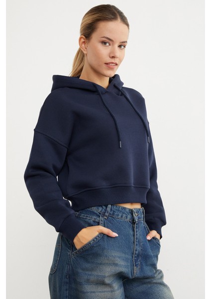 3 Iplik Basic Kapüşonlu Sweatshirt fiyatları