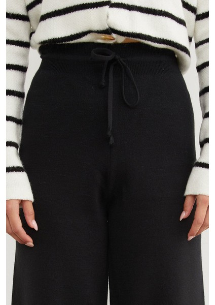 Beli Lastikli Palazzo Triko Pantolon modelleri