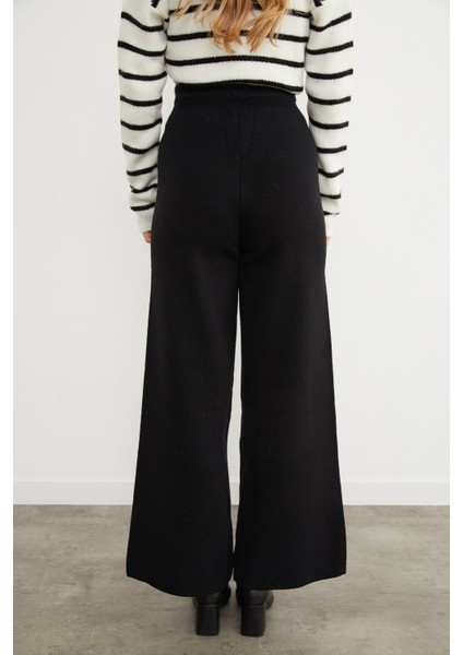 Beli Lastikli Palazzo Triko Pantolon