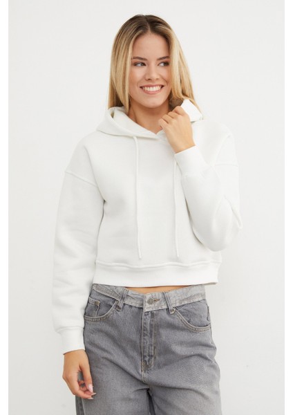 3 Iplik Basic Kapüşonlu Sweatshirt fiyatları