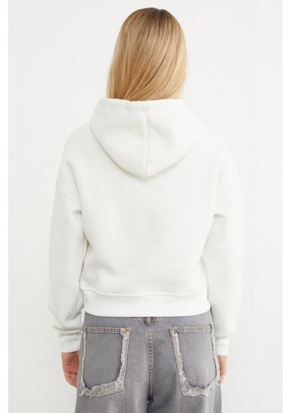 3 Iplik Basic Kapüşonlu Sweatshirt