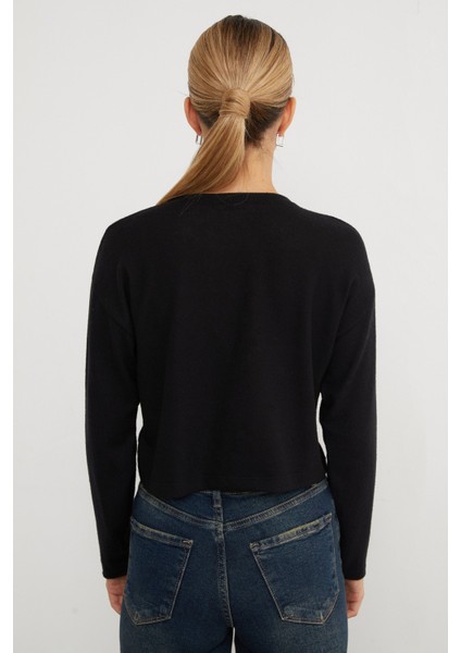 Basic Bisiklet Yaka Ince Triko Kazak