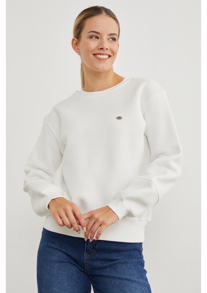 3 Iplik Metal Aksesuar Detaylı Sweatshirt