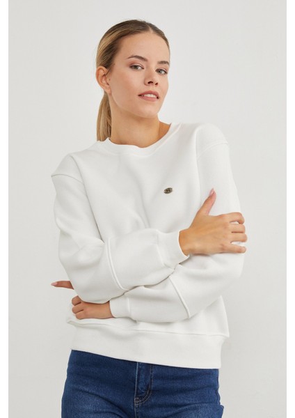 3 Iplik Metal Aksesuar Detaylı Sweatshirt modelleri