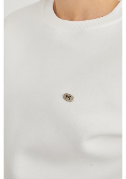 3 Iplik Metal Aksesuar Detaylı Sweatshirt indirimleri