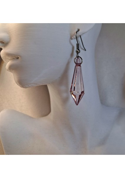 Mor Kristal Taşlı Zarif Tasarım Küpe, Işıltılı Uzun Sallantılı Şık Kadın Küpe, Gece ve Günlük Kombinlere Uygun Modern Aksesuar, Kristal Moda Takı, Mor Boncuk Küpe, Hediye Kadın Küpe fiyatları