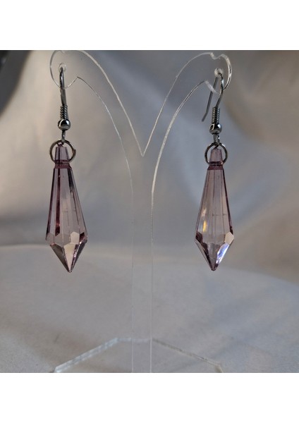 Mor Kristal Taşlı Zarif Tasarım Küpe, Işıltılı Uzun Sallantılı Şık Kadın Küpe, Gece ve Günlük Kombinlere Uygun Modern Aksesuar, Kristal Moda Takı, Mor Boncuk Küpe, Hediye Kadın Küpe modelleri