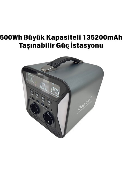 500WH(135200) Taşınabilir Elektrik Deposu | Taşınabilir Güç Kaynağı (Ithalatçı Garantisi)