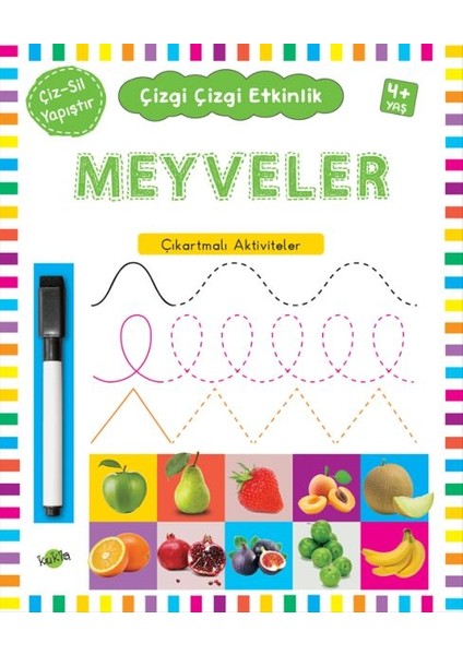 Çizgi Çizgi Etkinlik- Meyveler (4+ Yaş)