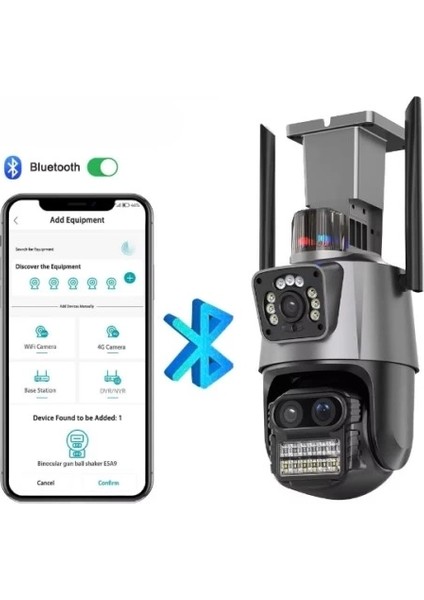3 Lens Wi-Fi Güvenlik Kamerası