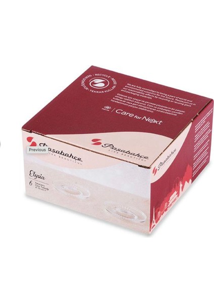 Elysia Çay Tabağı 6lı 13 cm