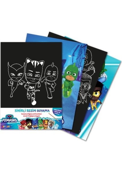 Pjmasks Sihirli Resim Boyama – Ahşap Kalem Hediyeli