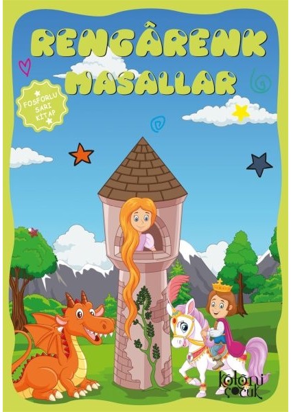 Çocuklar Için Hayal ve Odak Geliştirici Rengarenk Masallar Fosforlu Sarı Kitap