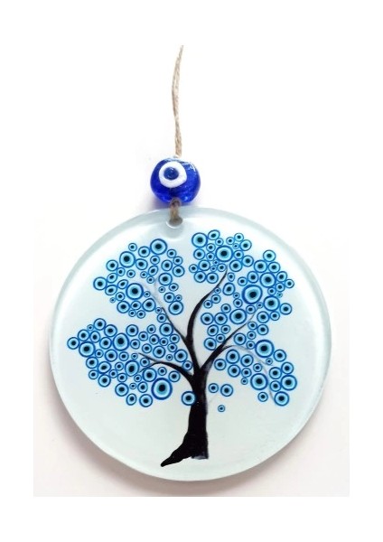 Nazar Ağacı Füzyon Cam Nazar Boncuklu Duvar Dekoru