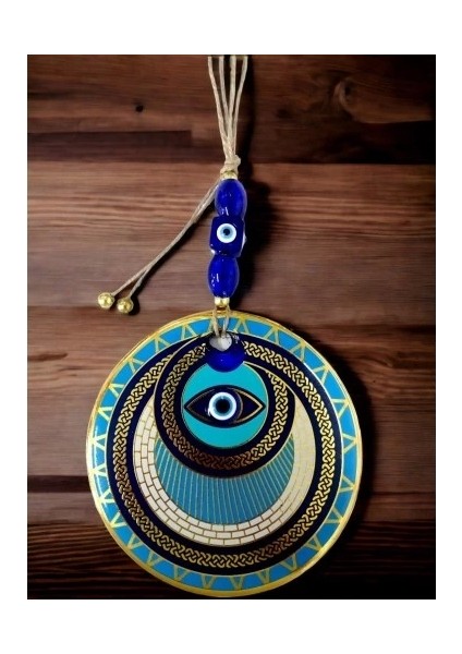 Altın Işlemeli Halka Model Nazar Boncuk Gözlü Duvar Süsü Zincir Duvar Dekoru indirimleri