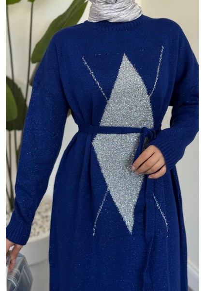 Nobile Yıldız Simli Triko Elbise Sax modelleri