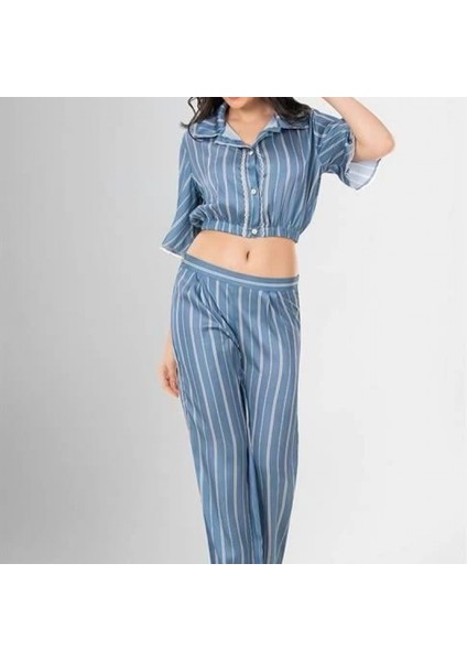 Mdb Mdbshop 2li Desenli Saten Pijama Takımı fiyatları