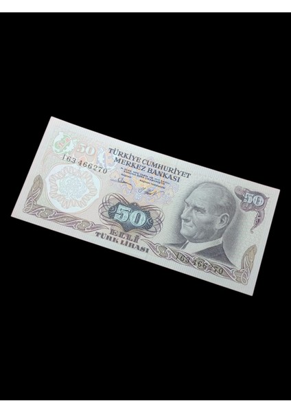 I Serisi 6. Emisyon 50 Türk Lirası Çil Kondisyon Kağıt Koleksiyon Para Antika Hobi Hediye