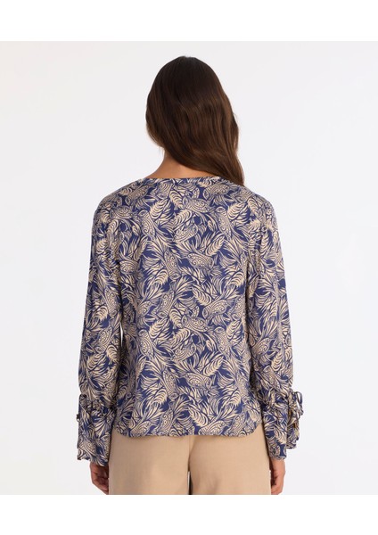 Regular V Yaka Uzun Kol Bluz