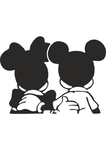 Micky And Minnie Sticker 10 x 7 cm