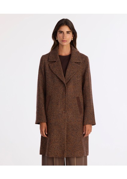 Regular Ceket Yaka Uzun Kol Palto