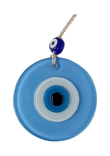 Mini Boy Bebe Mavisi Nazar Boncuklu Duvar Süsü 10 cm Cam Duvar Dekoru modelleri