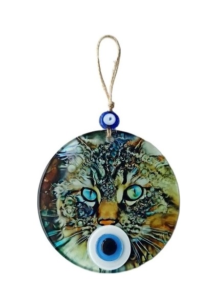 Nazar Boncuklu Füzyon Cam Kedi Duvar Süsü fiyatları